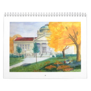 valkleuren in het bibliotheekpark Kenosha Wisconsi Kalender