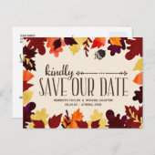 Valkleuren | Rustic  Save the Date Aankondigingskaart (Voorkant / Achterkant)