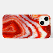 Valkleurige bloed-oranje agaat. Case-Mate iPhone case (Achterkant (horizontaal))