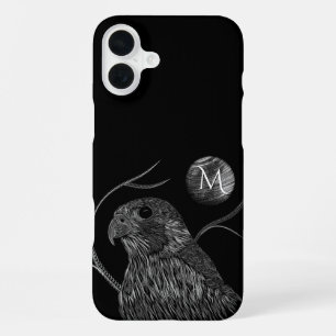 Valkmaan Monogram Zwart iPhone 16 Plus Hoesje