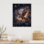 Valknevel Swooping Asteroïdengordel Poster (Keuken)