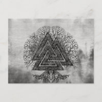 Valknut and Tree of Life Yggdrasil