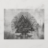 Valknut and Tree of Life Yggdrasil Briefkaart (Voorkant)