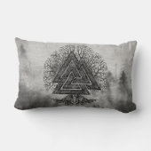 Valknut and Tree of Life Yggdrasil Kussen (Achterkant)