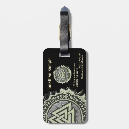 Valknut Bagagelabel (Achterkant verticaal)