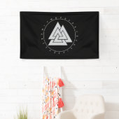Valknut Circle draait banner (3'x5') (Insitu)