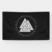 Valknut Circle draait banner (3'x5') (Horizontaal)