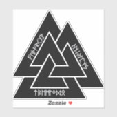 Valknut Etched rent sticker (vinyl) (Vel)