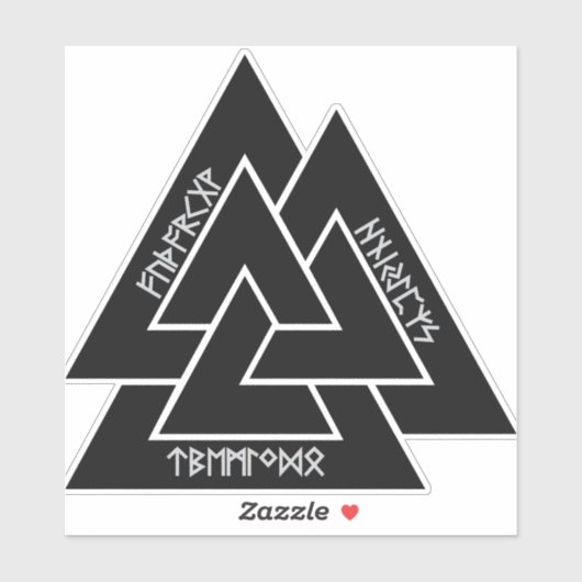 Valknut Etched rent sticker (vinyl) (Vel)