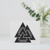 Valknut Etched Runes Briefkaart (Staand voorkant)