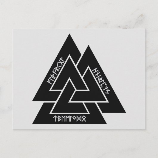 Valknut Etched Runes Briefkaart (Voorkant)