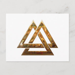 Valknut - Gold Briefkaart