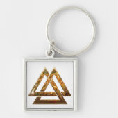 Valknut - Gold Sleutelhanger (Voorkant)