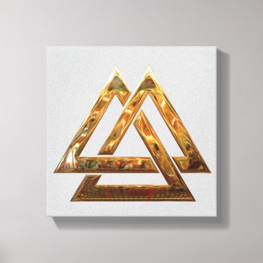 Valknut - goud canvas afdruk (Voorkant)