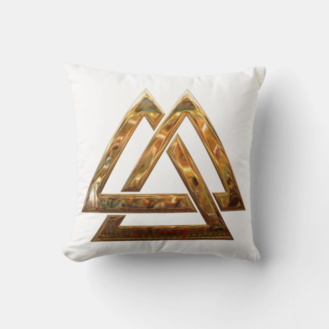 Valknut - goud kussen (Voorkant)