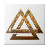 Valknut - goud tegeltje (Voorkant)