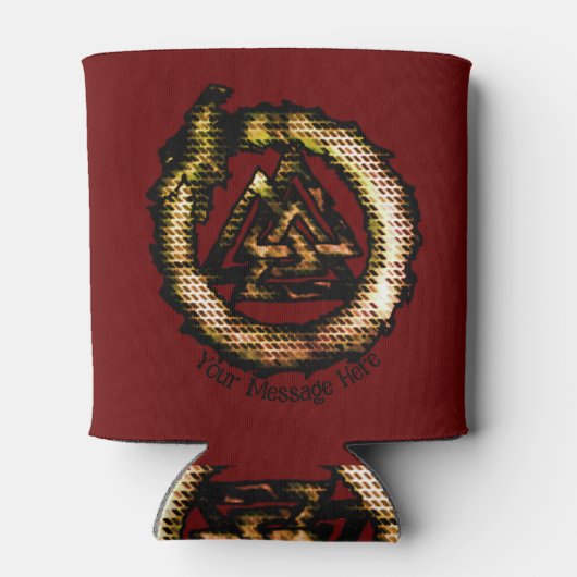 Valknut (Ouroboros) Blikjeskoeler (Achterkant)