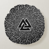 Valknut Rond Kussen (Voorkant)