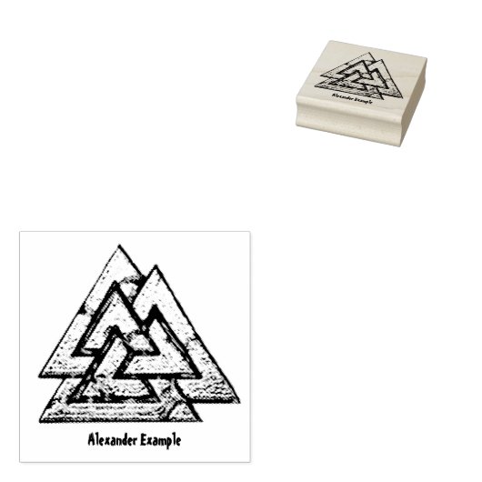 Valknut Rubberstempel (Gestempeld)