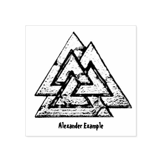 Valknut Rubberstempel (Afrduk)