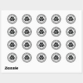 Valknut - Rune Circle Ronde Sticker (Vel)