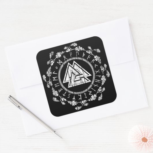 Valknut - Runes Sticker (Envelop)