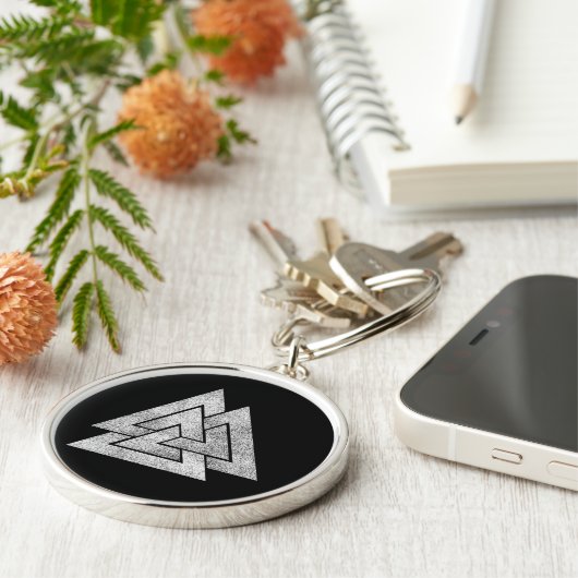 Valknut Sleutelhanger (Zijkant)