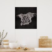 Valknut Symbol en Raven Poster (Keuken)