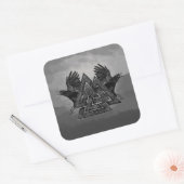 Valknut Symbol en Ravens Vierkante Sticker (Envelop)