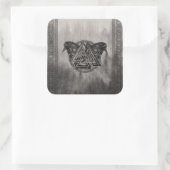 Valknut Symbol en Ravens Vierkante Sticker (Tas)