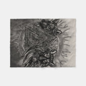 Valknut Symbol en Wolven Fleece Deken (Voorkant (Horizontaal))