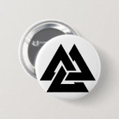 Valknut Symbol triquetra Ronde Button 5,7 Cm (Voorkant /achterkant)