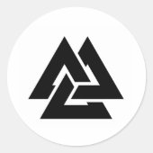 Valknut Symbol triquetra Ronde Sticker (Voorkant)