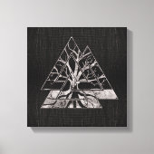 Valknut Symbool en levensboom - Yggdrasil Canvas Afdruk (Voorkant)