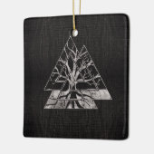 Valknut Symbool en levensboom - Yggdrasil Keramisch Ornament (Links)