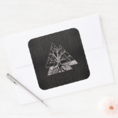 Valknut Symbool en levensboom - Yggdrasil Vierkante Sticker (Envelop)