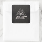 Valknut Symbool en levensboom - Yggdrasil Vierkante Sticker (Tas)