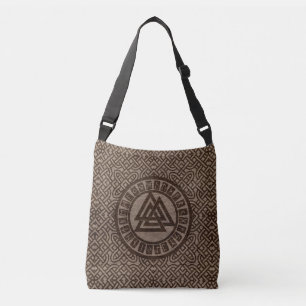 Valknut Symbool en loopt op Keltisch Patroon op ho Crossbody Tas