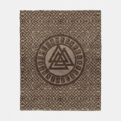 Valknut Symbool en loopt op Keltisch Patroon op ho Fleece Deken (Voorkant)