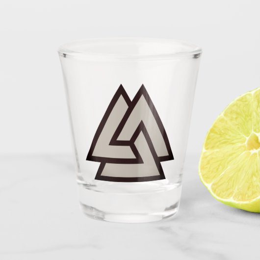 Valknut-symbool Shot Glas (Voorkant)