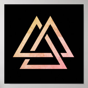 Valknut symbool variant poster