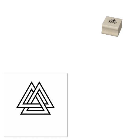 Valknut symbool variant rubberstempel (Gestempeld)