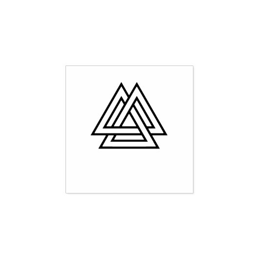 Valknut symbool variant rubberstempel (Afrduk)