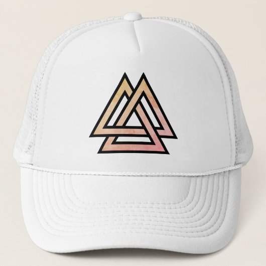 Valknut symbool variant trucker pet (Voorkant)