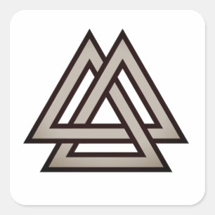 Valknut symbool variant vierkante sticker