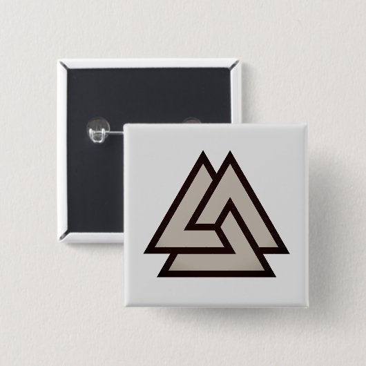 Valknut-symbool Vierkante Button 5,1 Cm (Voorkant /achterkant)