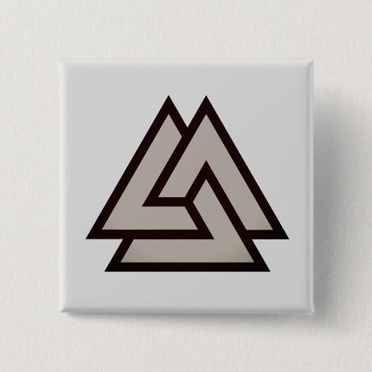 Valknut-symbool Vierkante Button 5,1 Cm (Voorkant)