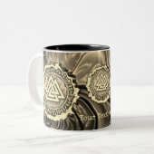 Valknut Tweekleurige Koffiemok (Voorkant links)