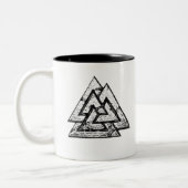 Valknut~ Tweekleurige Koffiemok (Links)