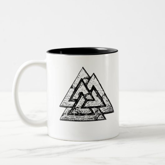 Valknut~ Tweekleurige Koffiemok (Links)